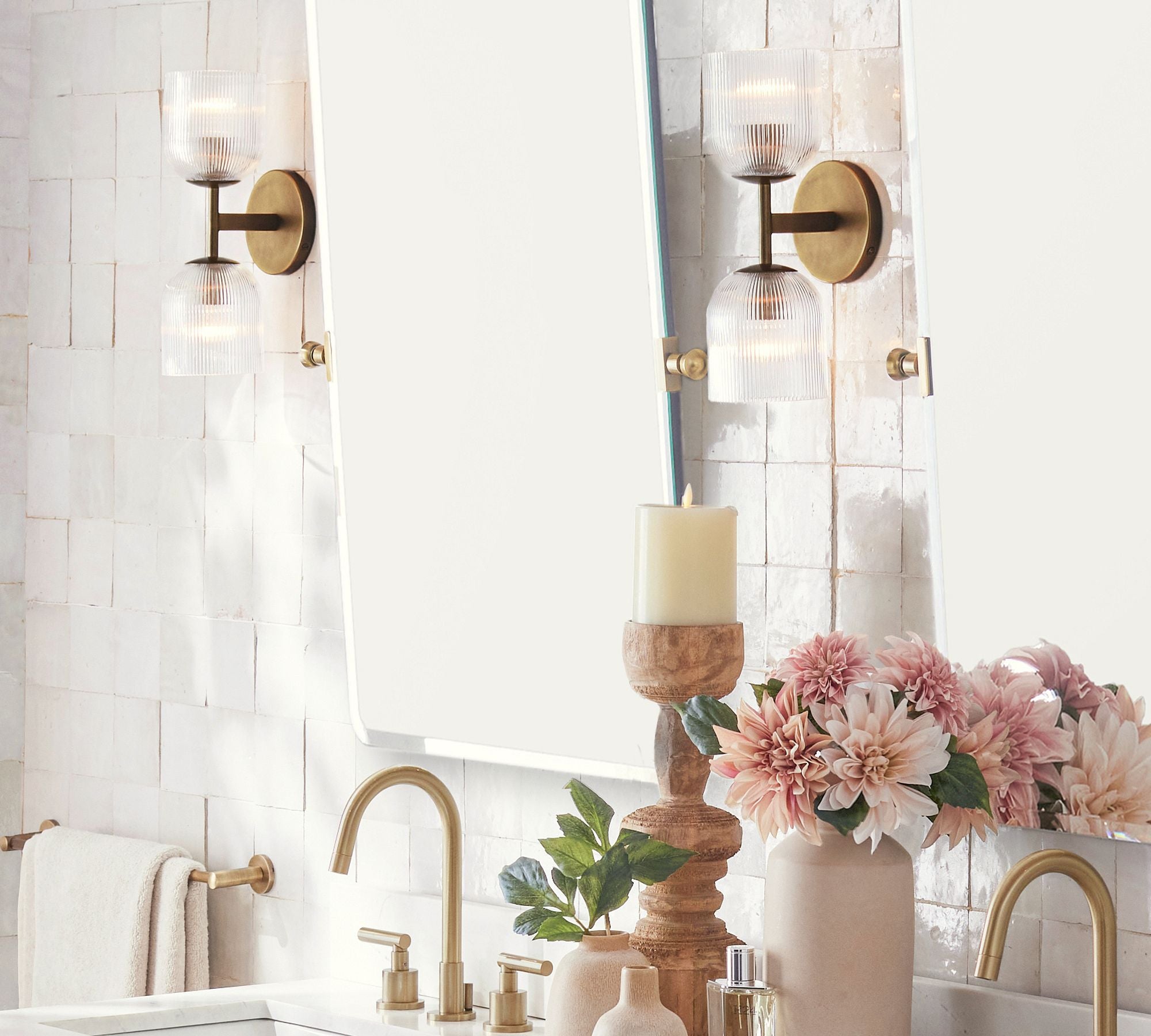 Haze Glass Metal Wall Light