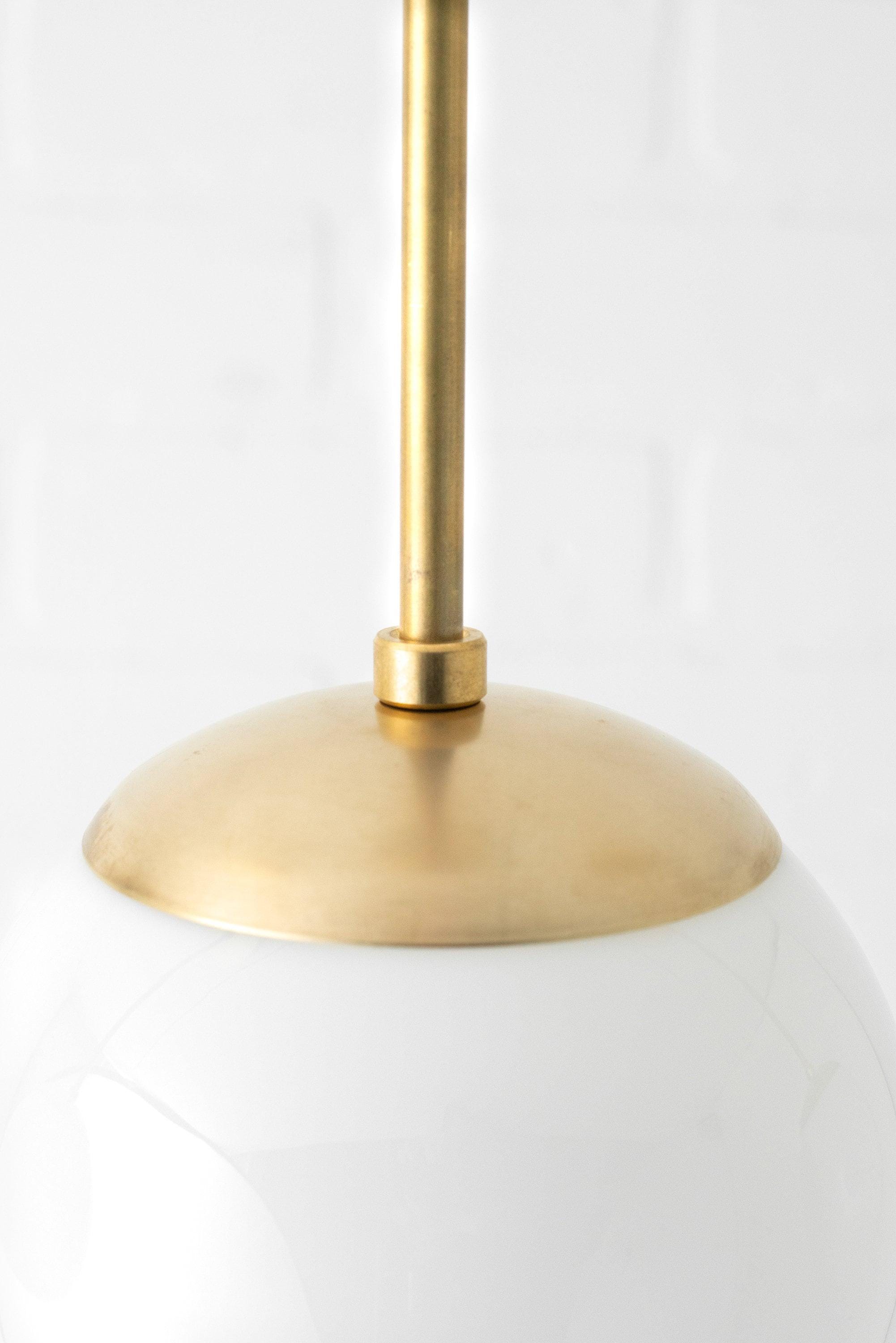 Pearl Glass White Globe Pendant Light Kitchen