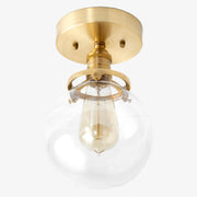 Pearl  Clear Glass Retro Globe Ceiling Light Bedroom
