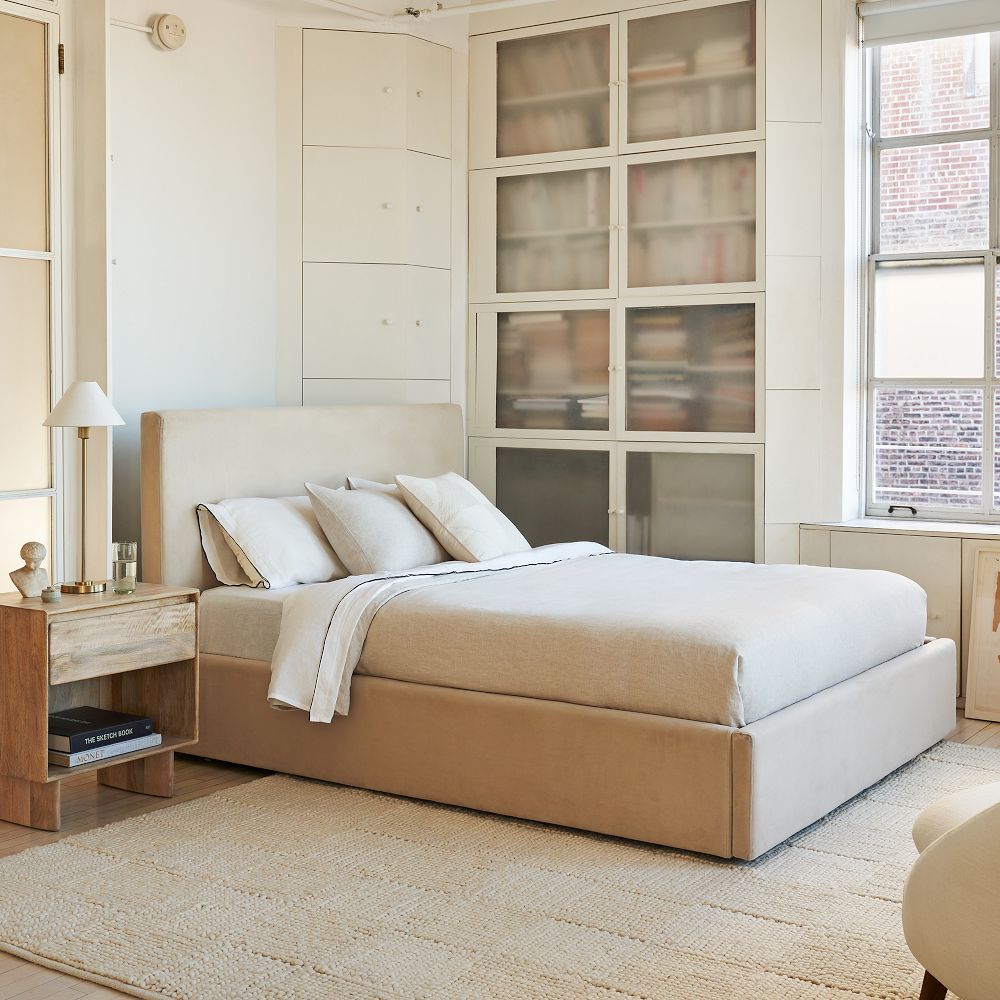 Vector Metal Linen Shade Floor Lamp