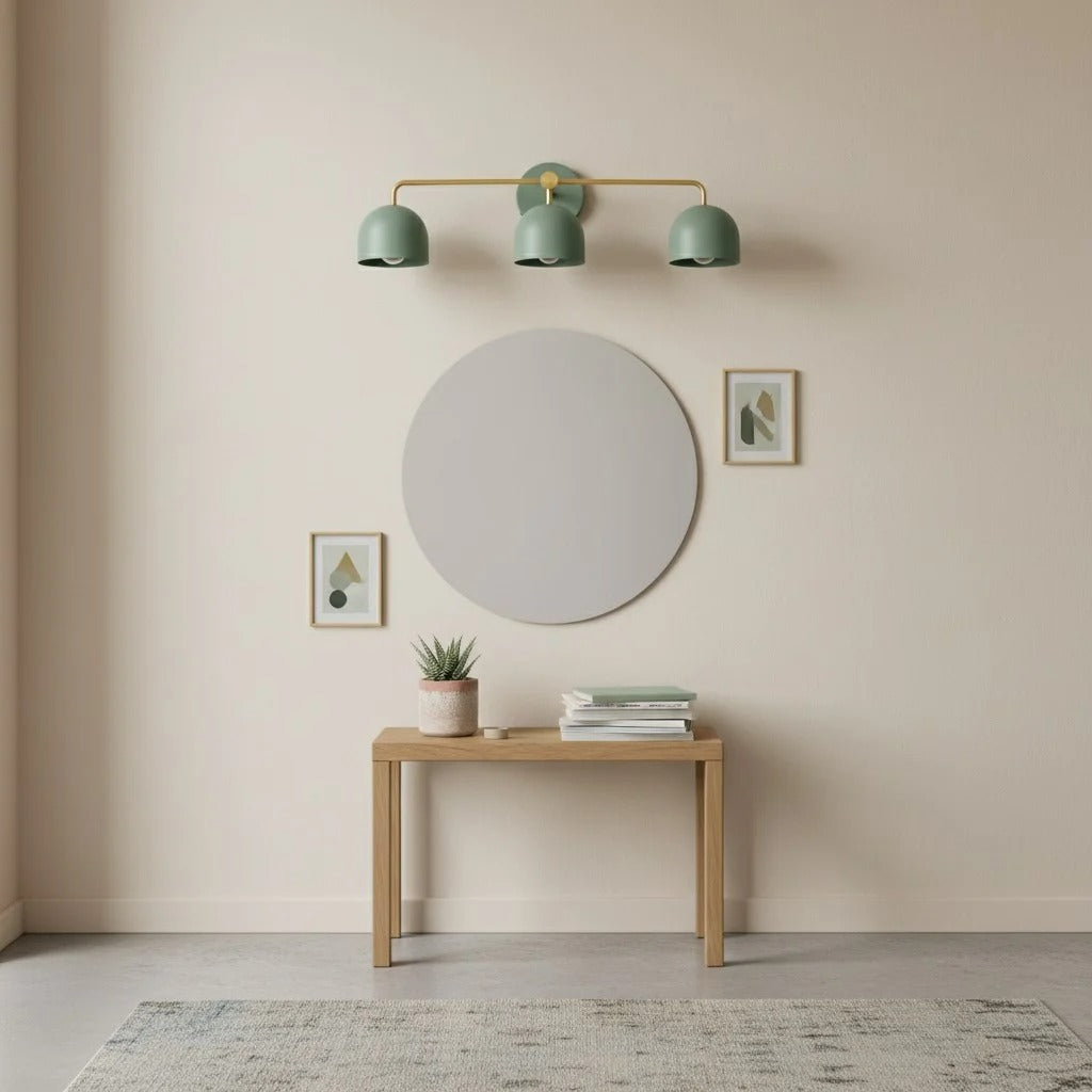 Chroma Brass White Wall Light Contemporary Living Room