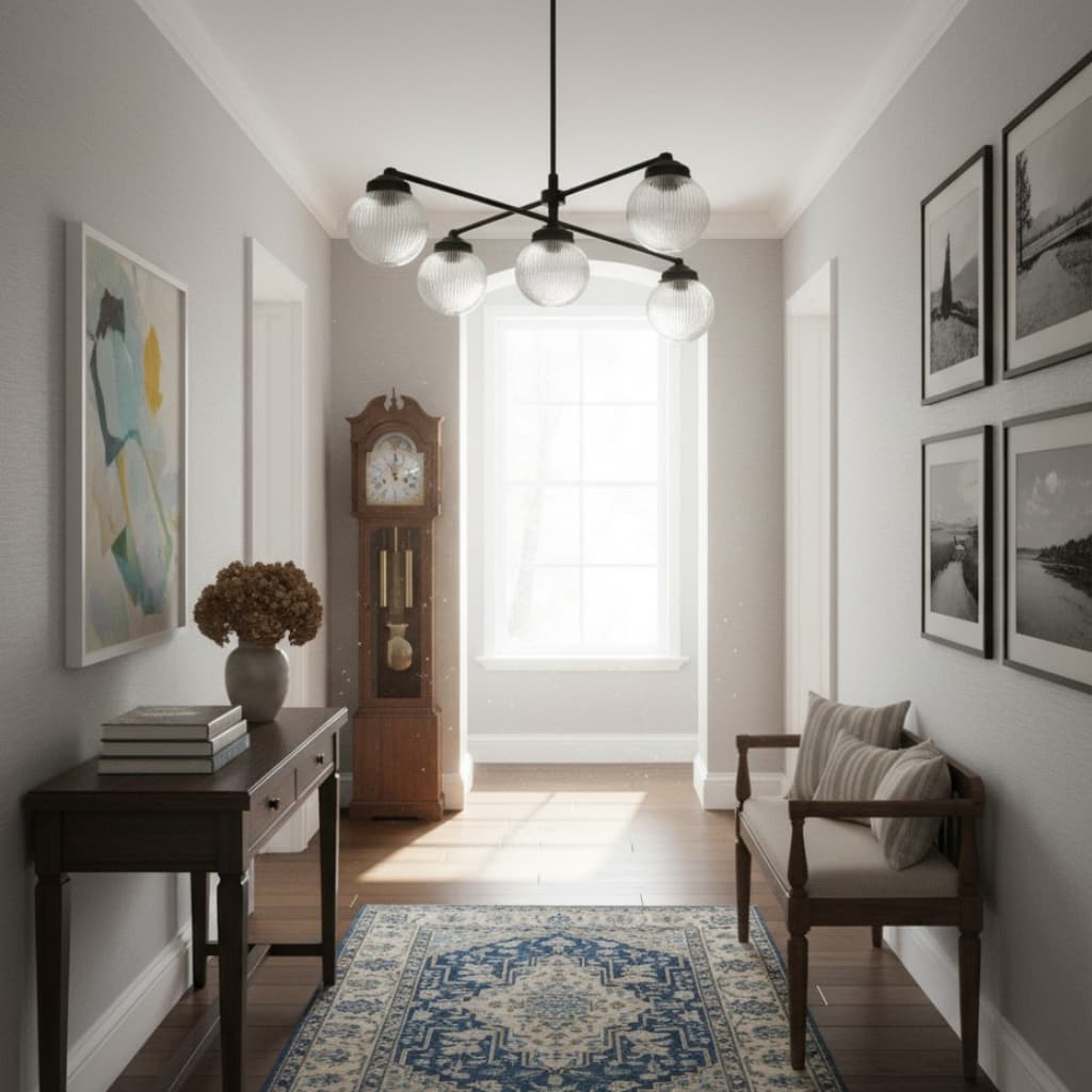 Pearl Multi-Light Brass Chandelier