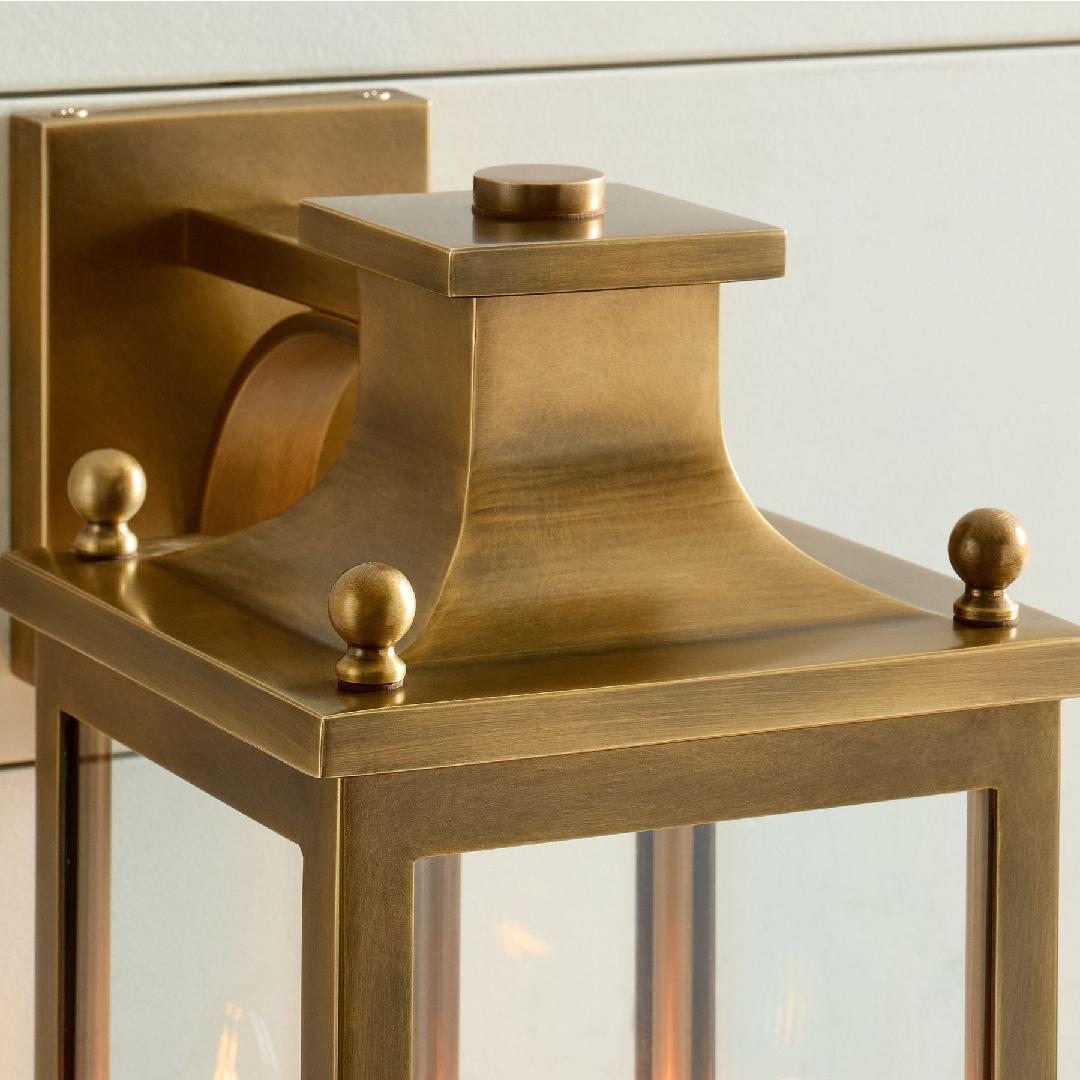 Guard  Wall Lamp  Brass Glass Outdoor