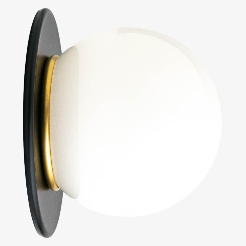 Pearl Milk Glass Modern Globe Wall Sconce