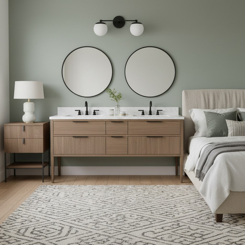 Pearl Milk Glass  Brass Wall Sconce Bathroom
