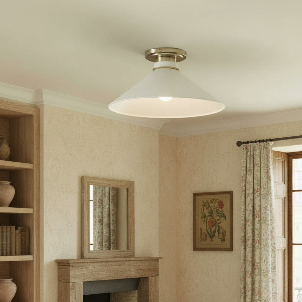 Grange Ceiling Light Metal&Glass