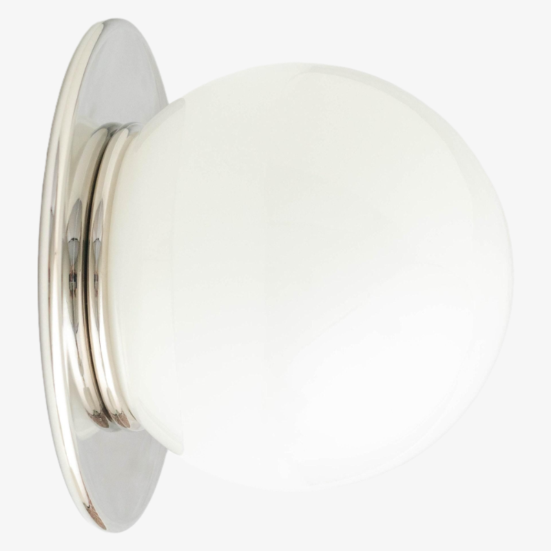 Pearl Milk Glass Modern Globe Wall Sconce