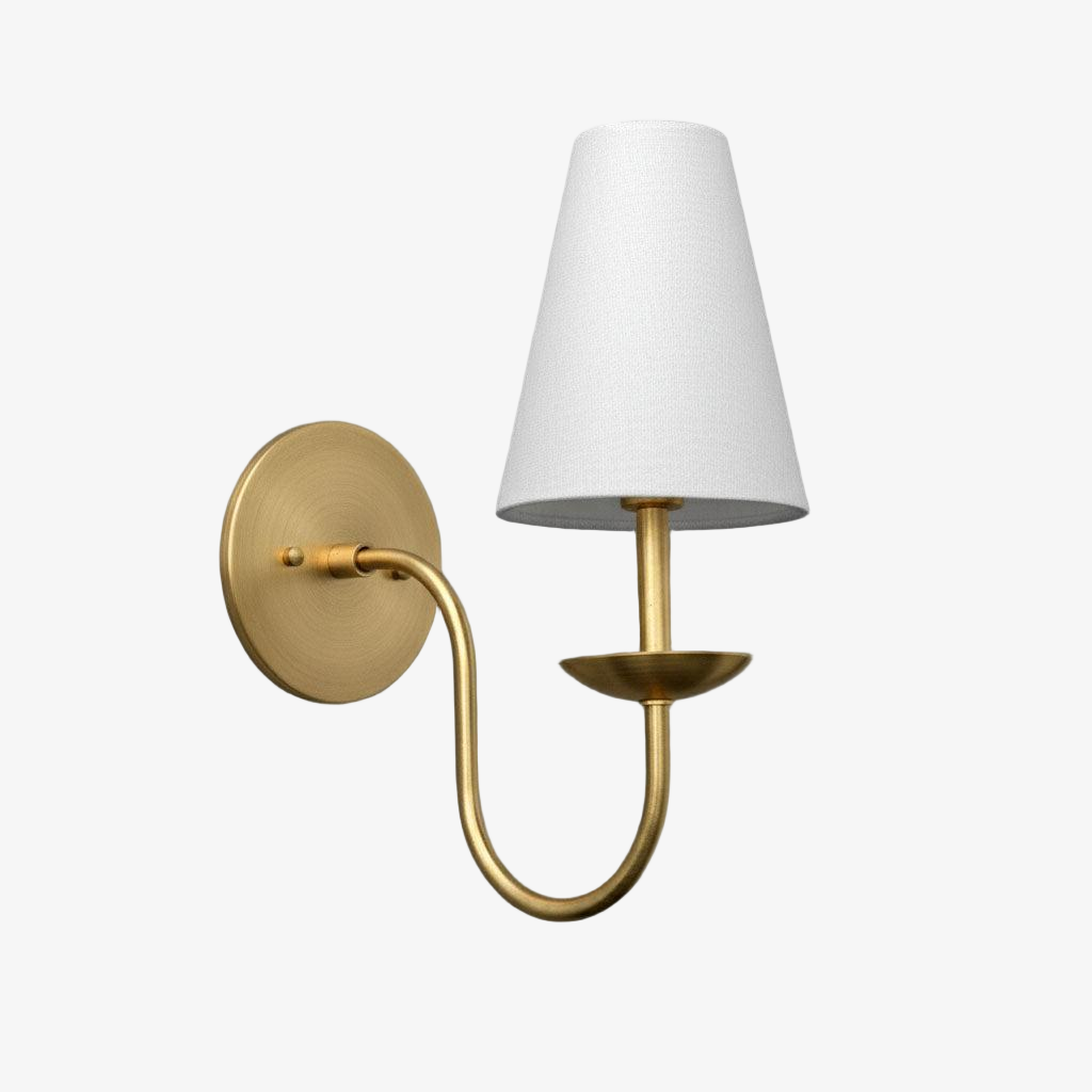 Disc Classic Wall Sconce White Linen Hallways