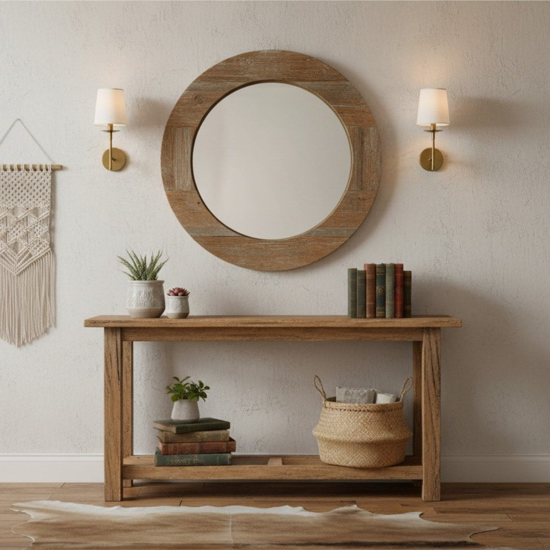 Lodge Brass Fabric Wall Light