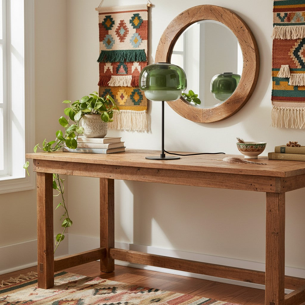 Orbit  Glass Table Lamp For Living Room