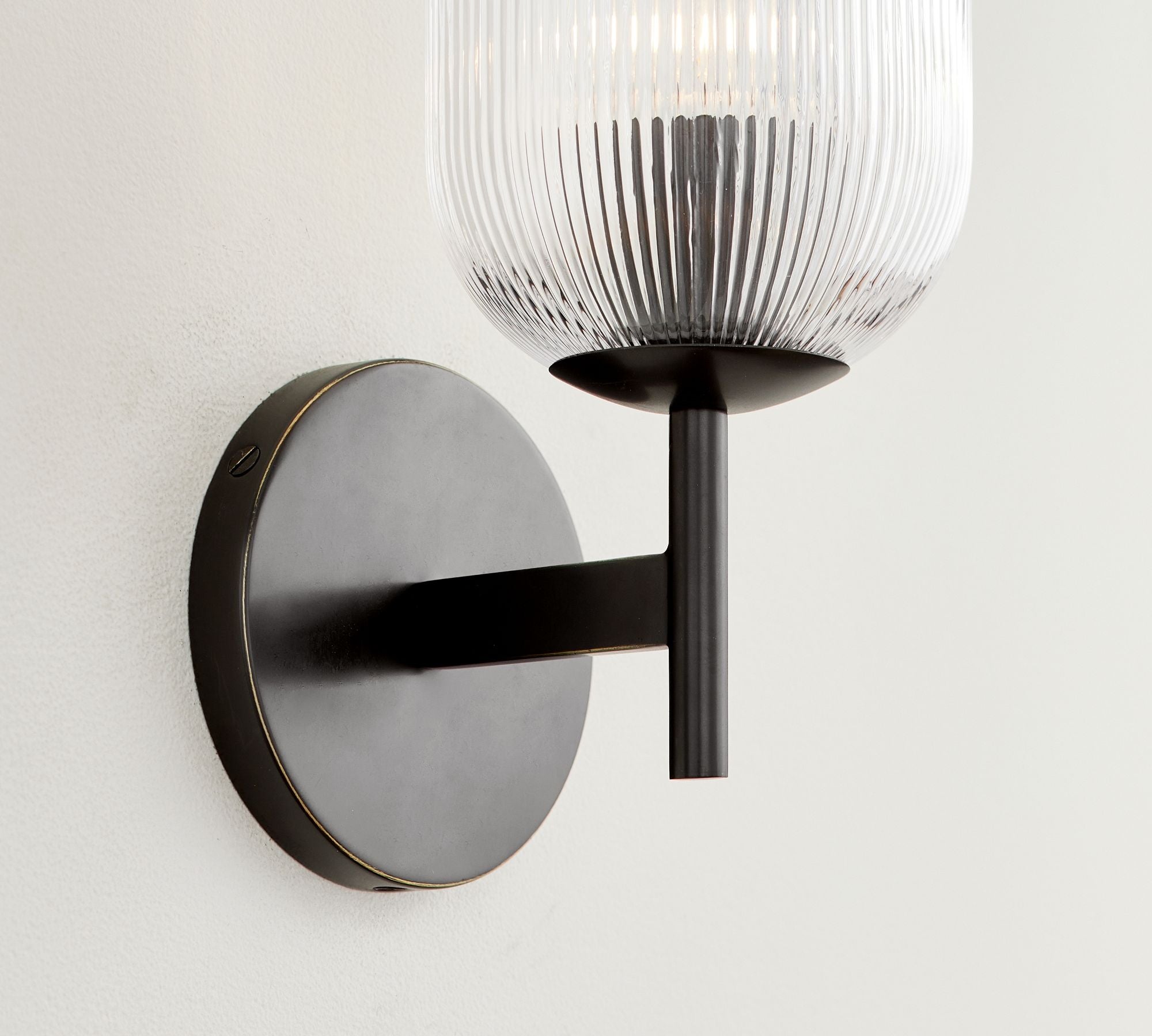 Haze Glass Metal Wall Light