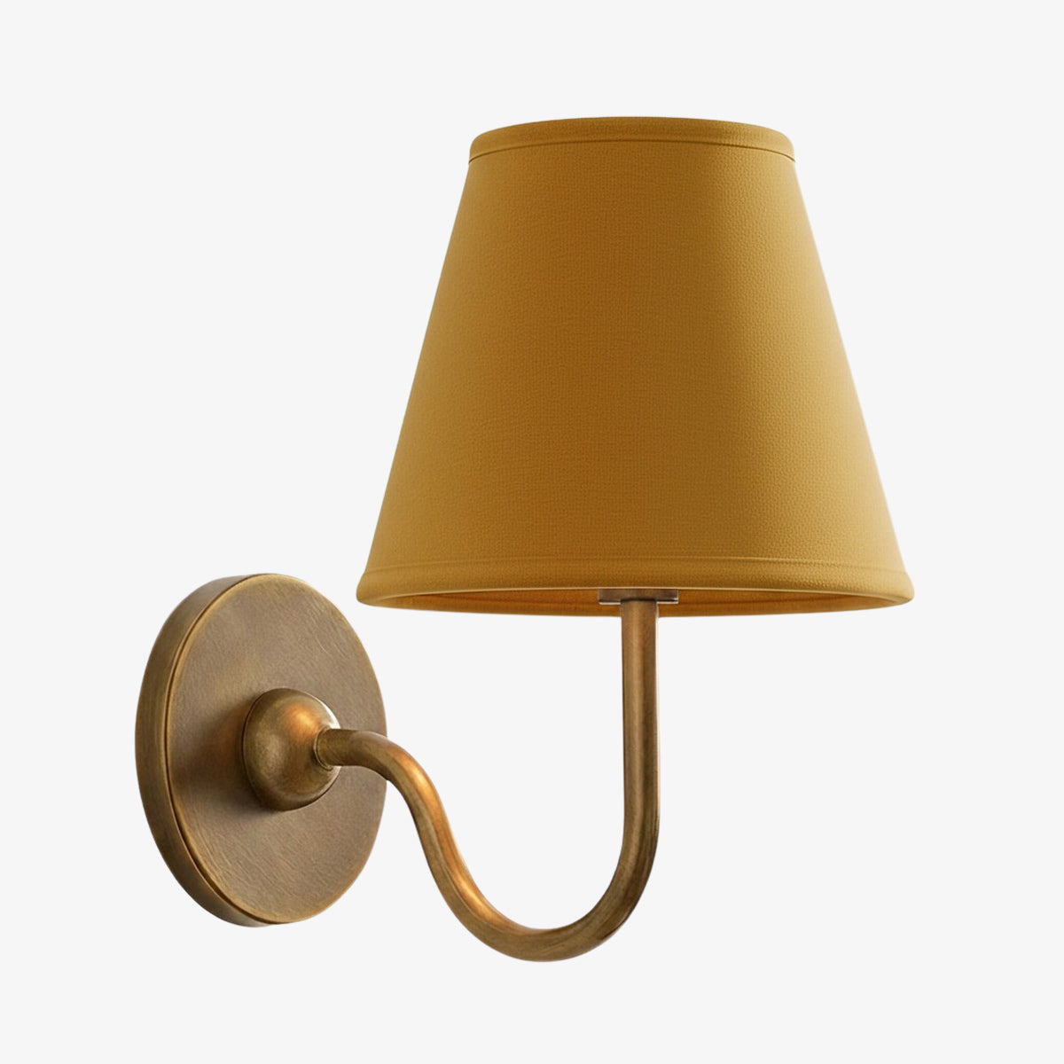 Grace Brass Linen Wall Lamp