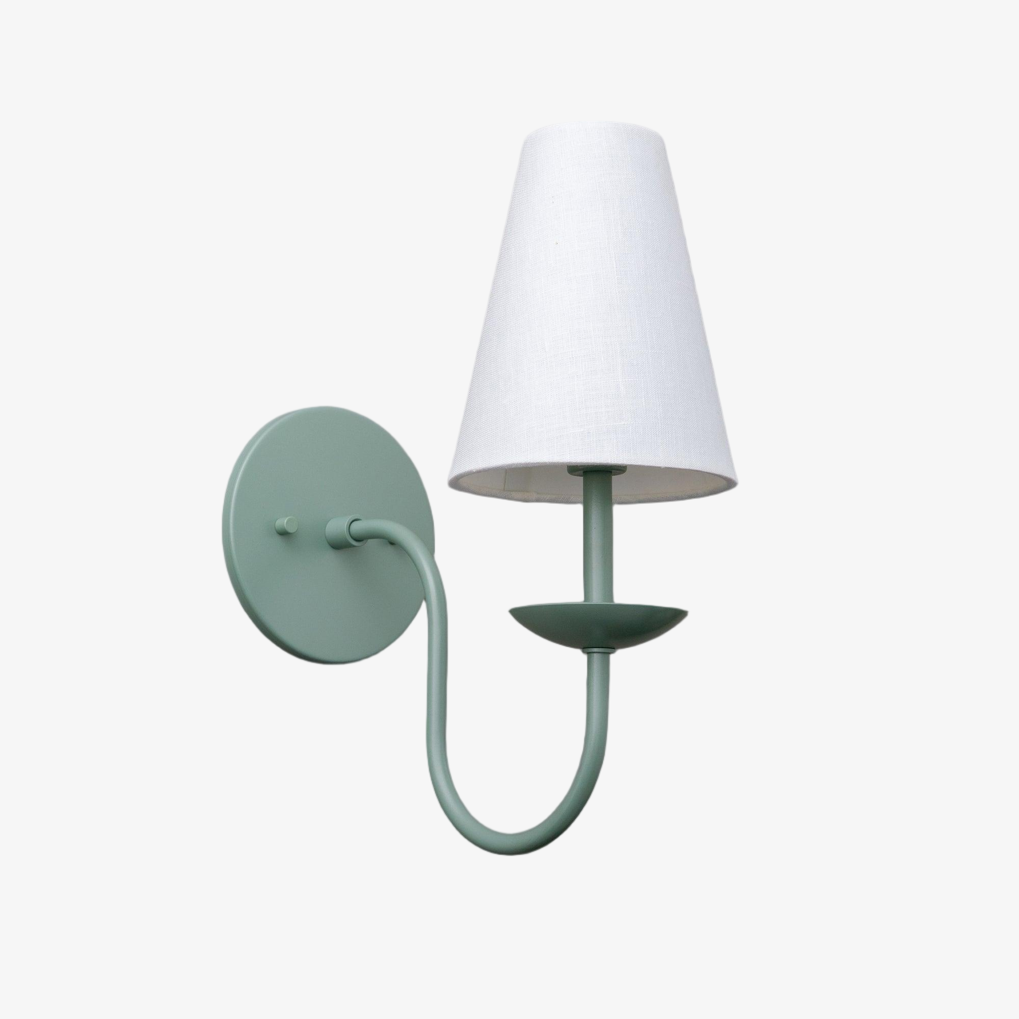 Disc Classic Wall Sconce White Linen Hallways