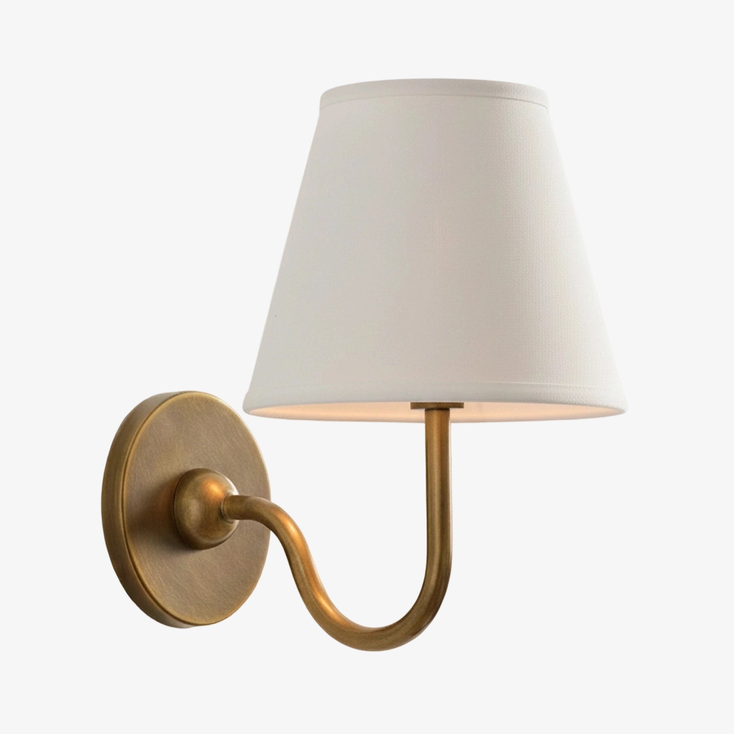 Grace Brass Linen Wall Lamp