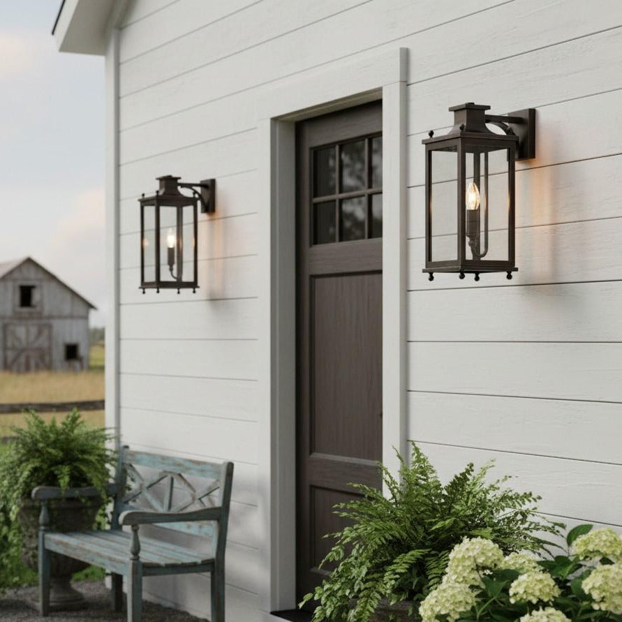 Guard  Wall Lamp  Brass Glass Outdoor