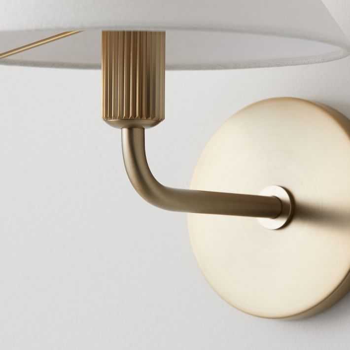 Vector Fabric Brass Wall Sconce