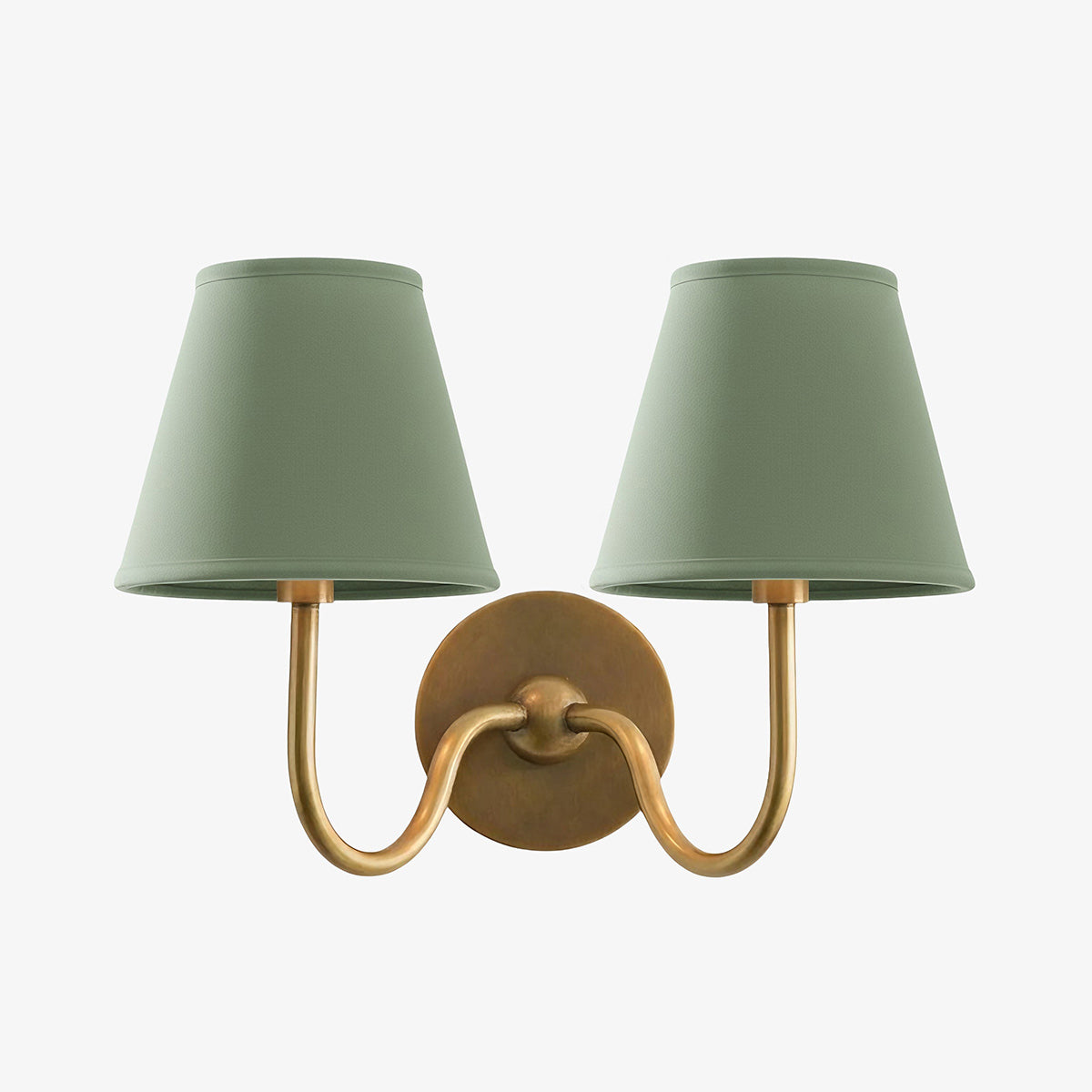 Grace Brass Linen Wall Lamp