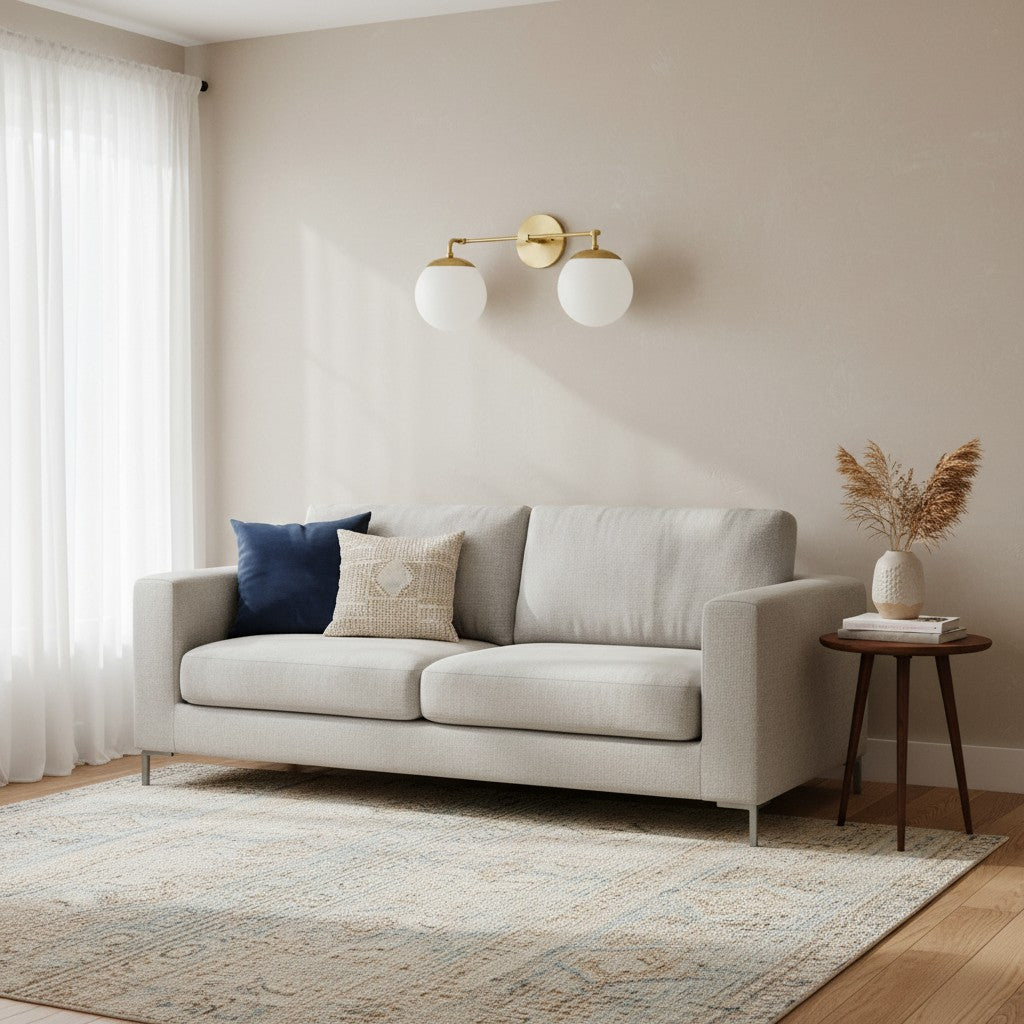 Pearl 2/3-Light Wall Sconce Milk Glass Hallway