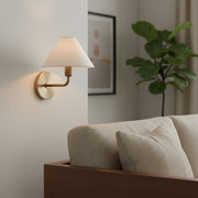 Vector Fabric Brass Wall Sconce