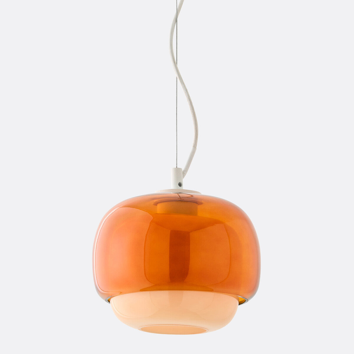 Orbit Modern Mushroom Pendant Light Colored Glass