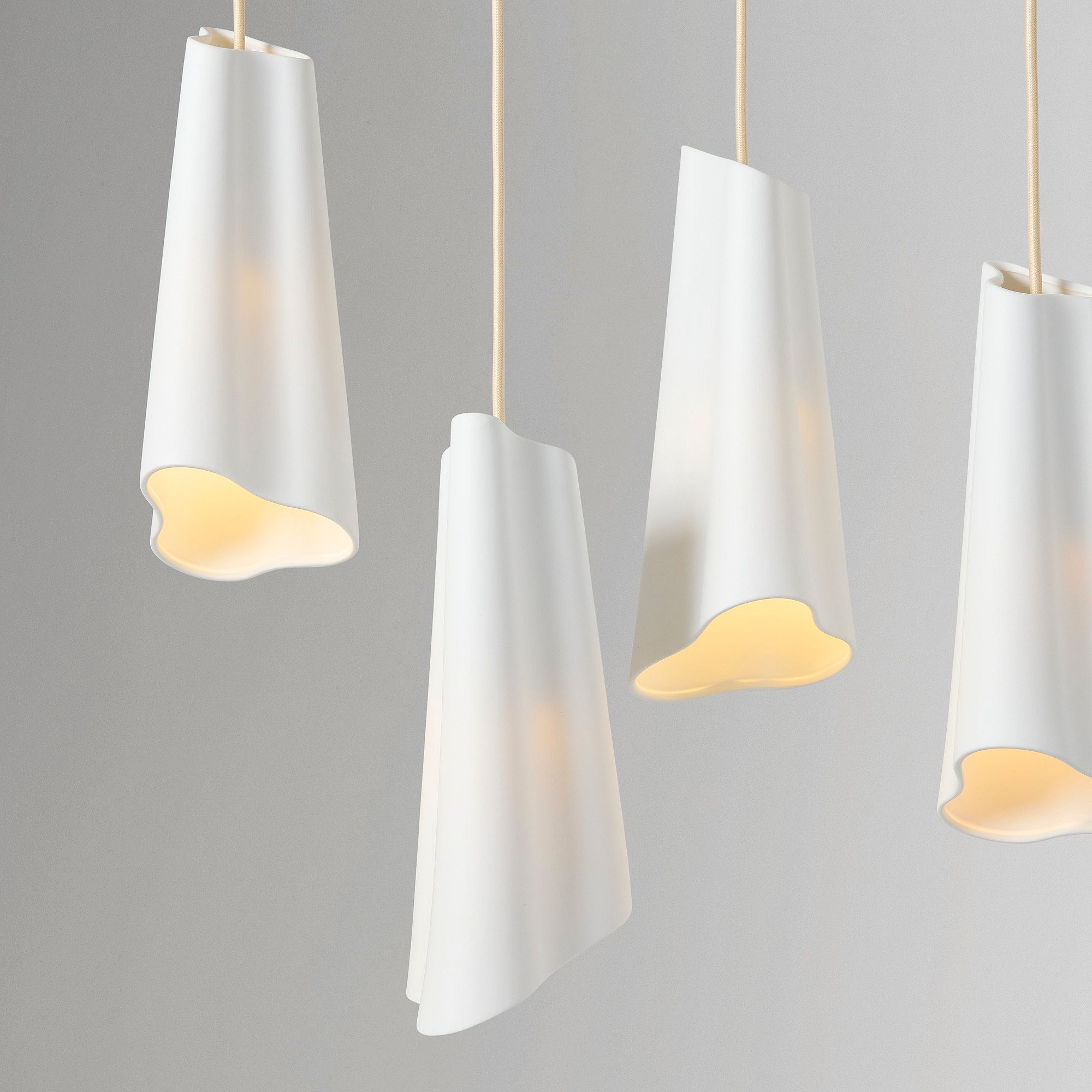 Slant Ceramic Multi-Light Pendant Light
