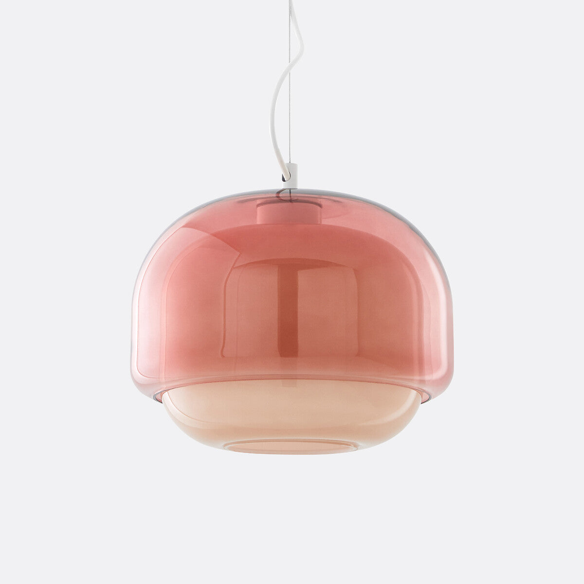 Orbit Modern Mushroom Pendant Light Colored Glass