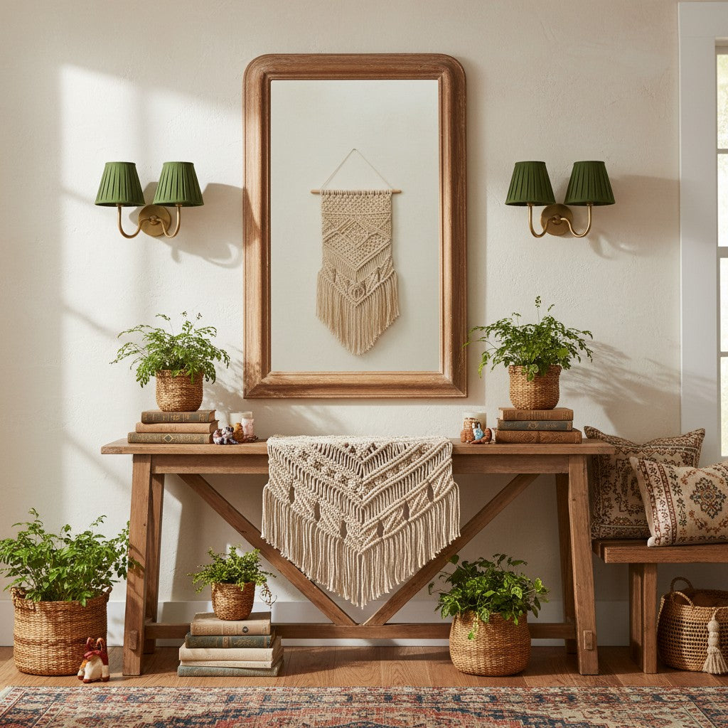 Grace Brass Linen Wall Lamp