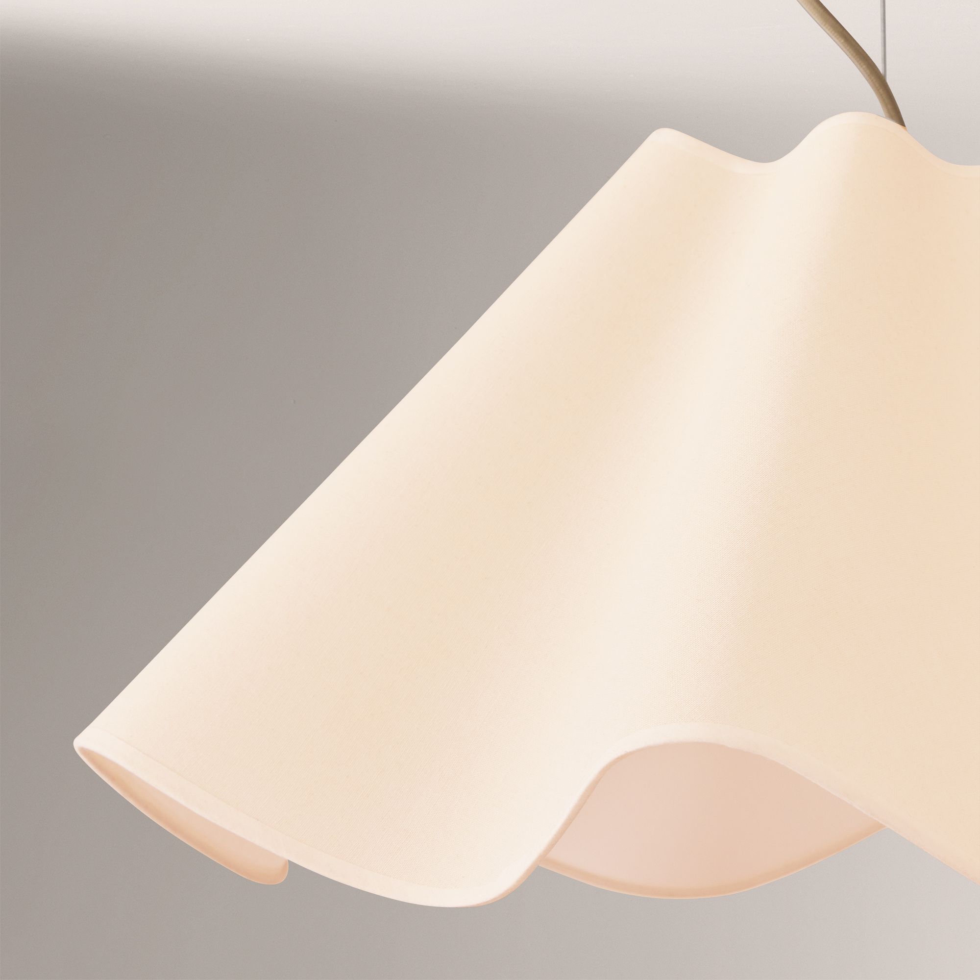 Curve Modern Linen Pendant Light