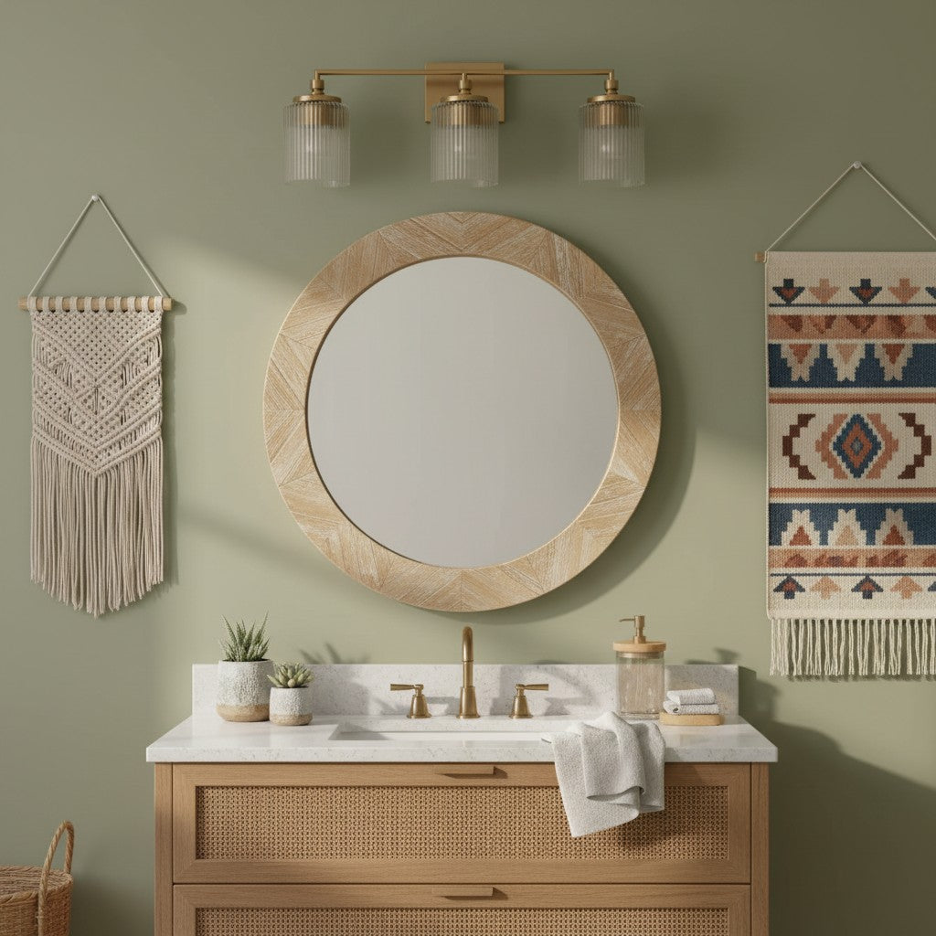 Haze 3-Light Ribbed Glass Wall Sconce