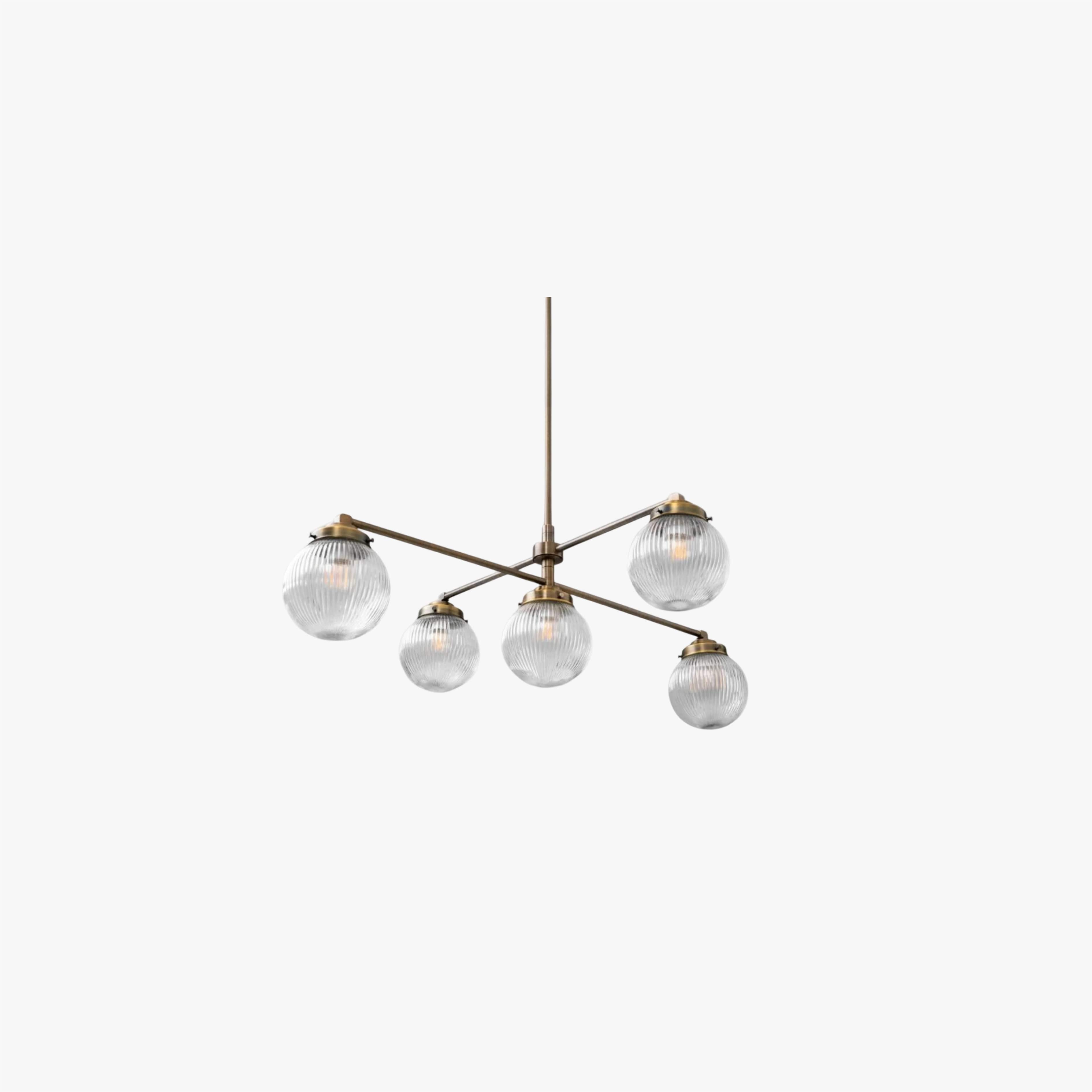 Pearl Multi-Light Brass Chandelier
