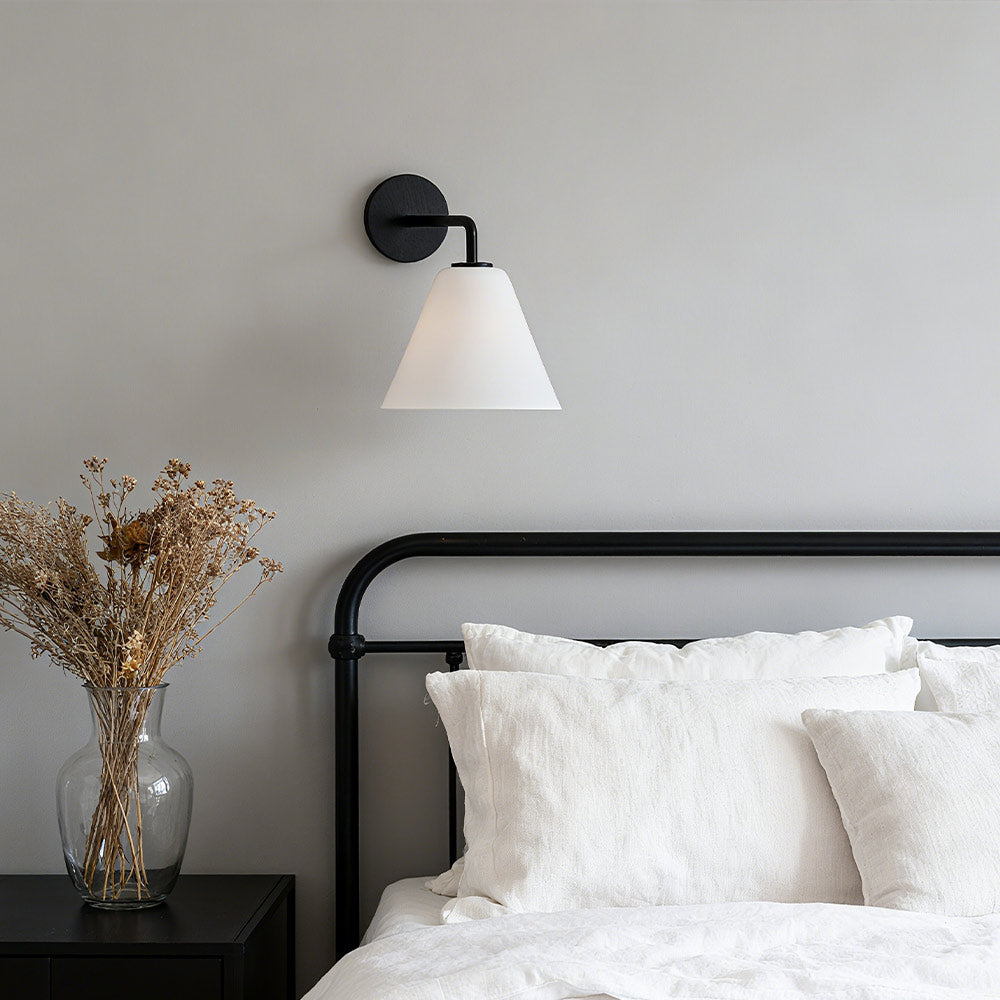 Cone Wall Sconce Milk Glass Living Room