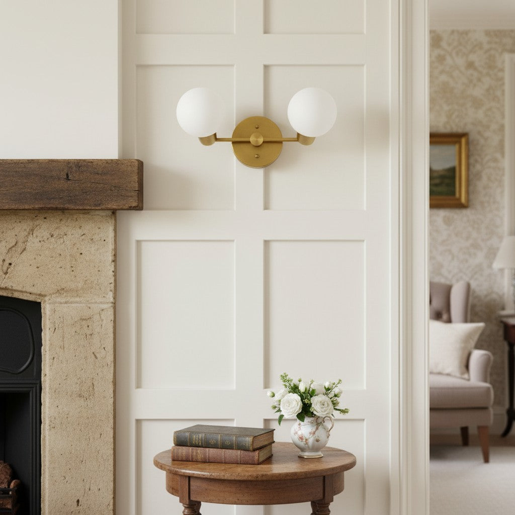 Pearl  Modern Brass Wall Sconce for Bathroom