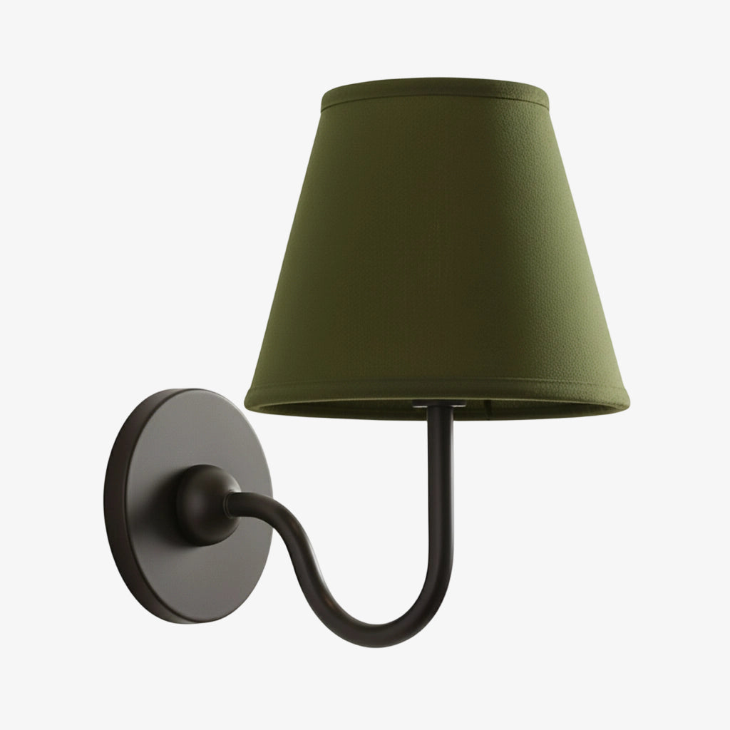 Grace Brass Linen Wall Lamp