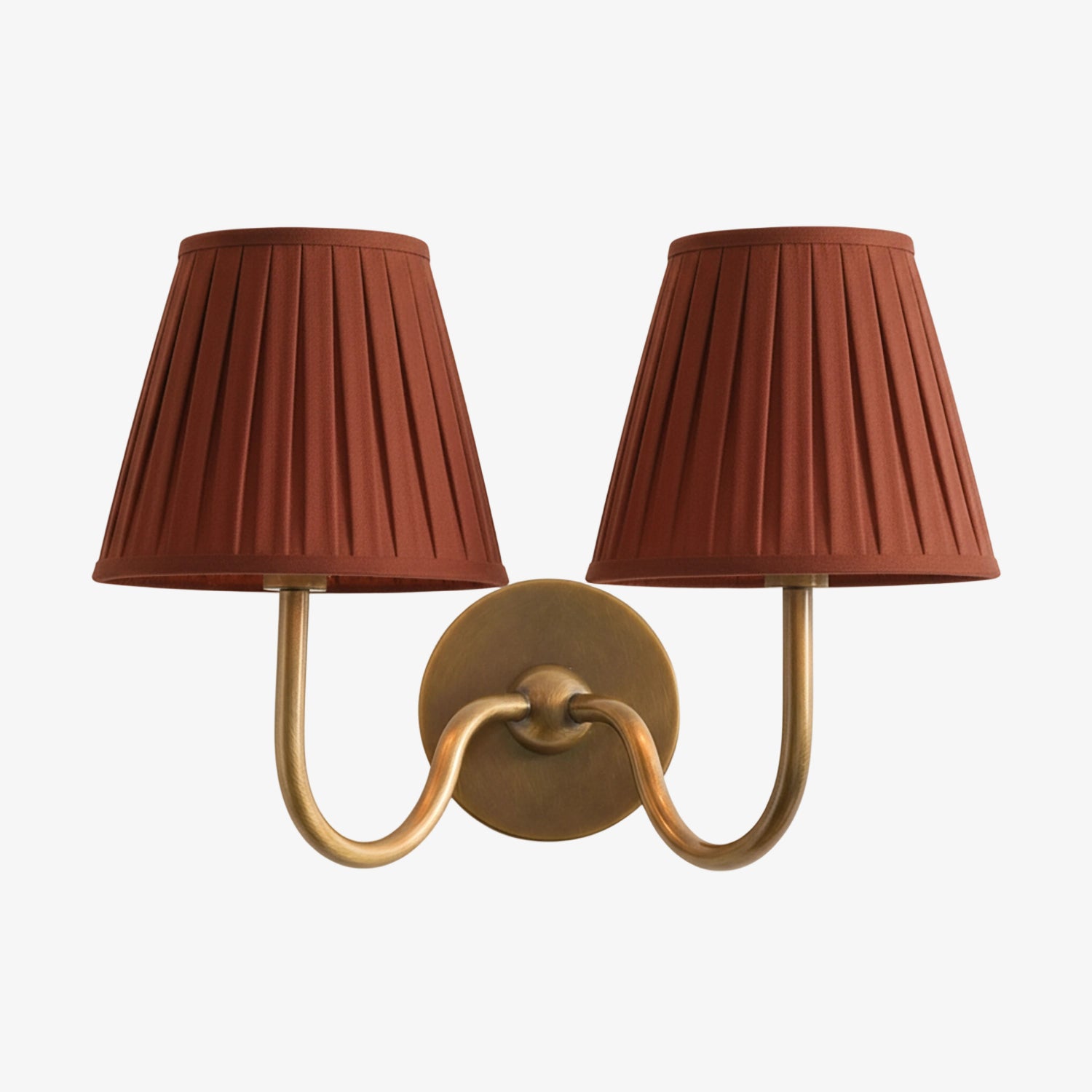 Grace Brass Linen Wall Lamp