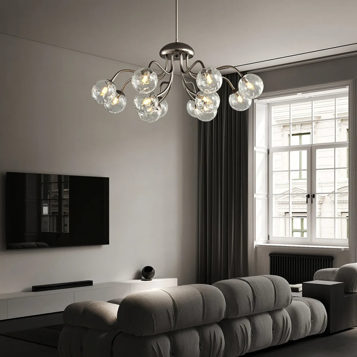 Lars Black Sputnik Chandelier