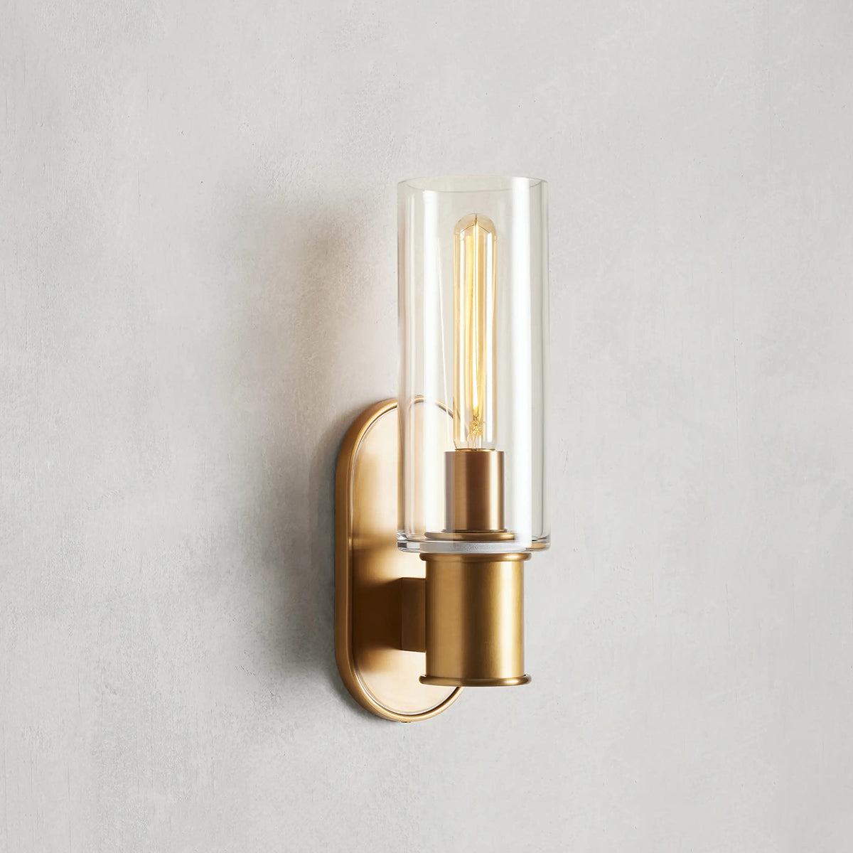 Landon Sconce in Clear Brass