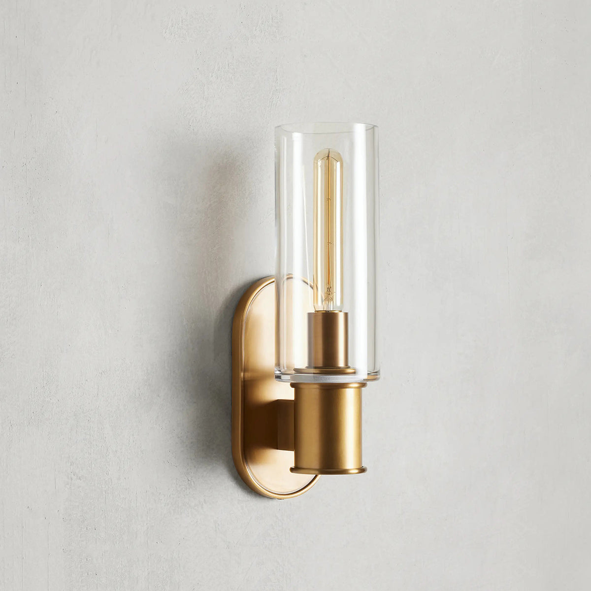 Landon Sconce in Clear Brass