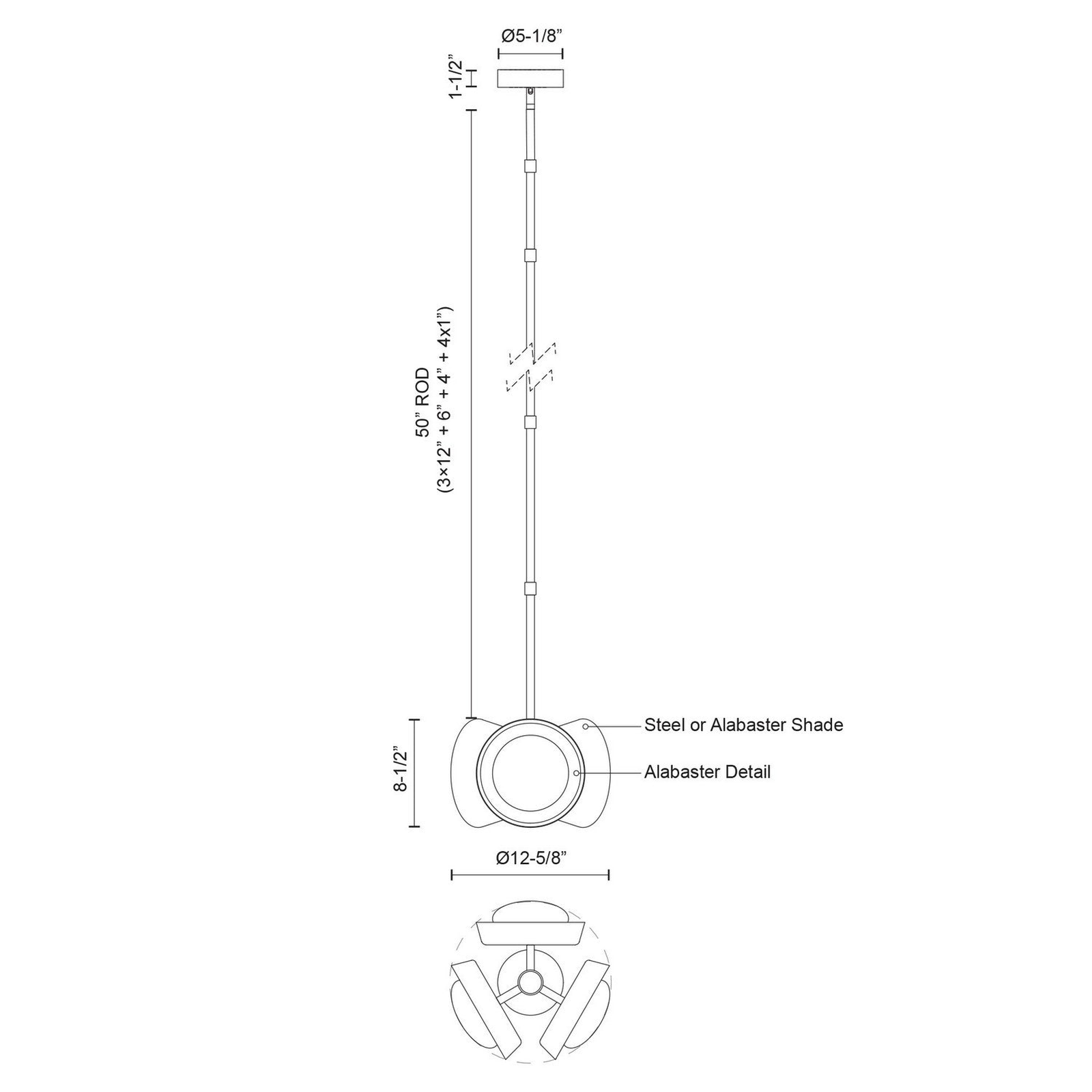 Priya Alabaster LED Pendant
