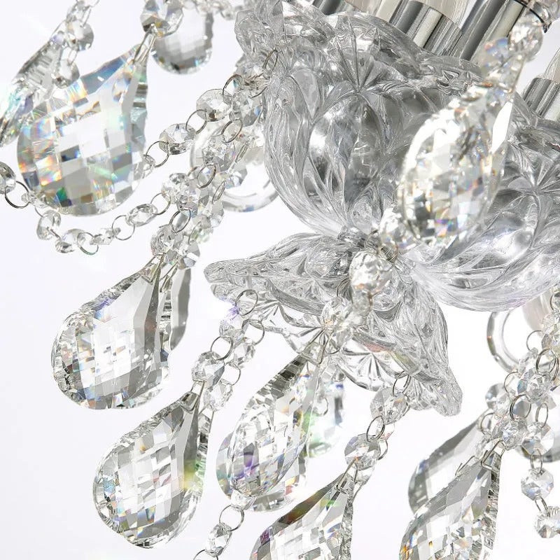 Silva French Crystal Metal Chandelier Living Room Dining Room - Letslighting