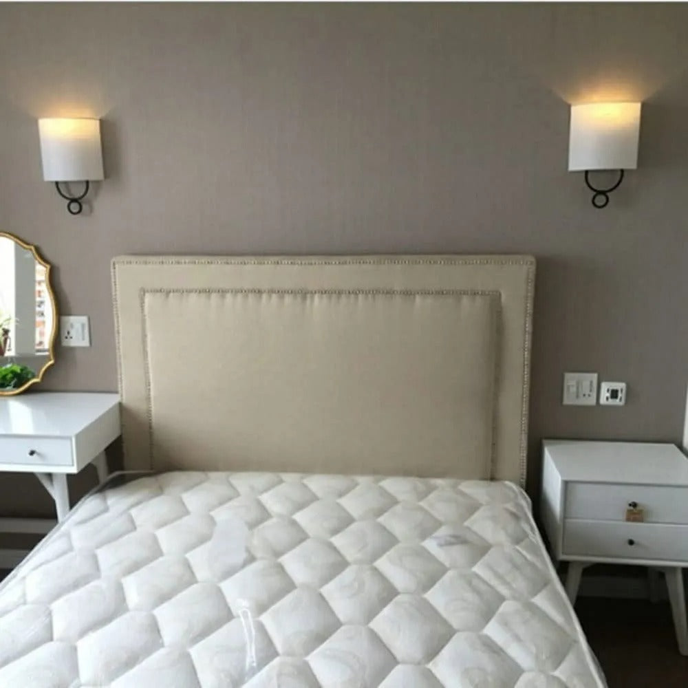 Silva Modern Cylindrical Metal Fabric Indoor Wall Lamp Bedroom - Letslighting