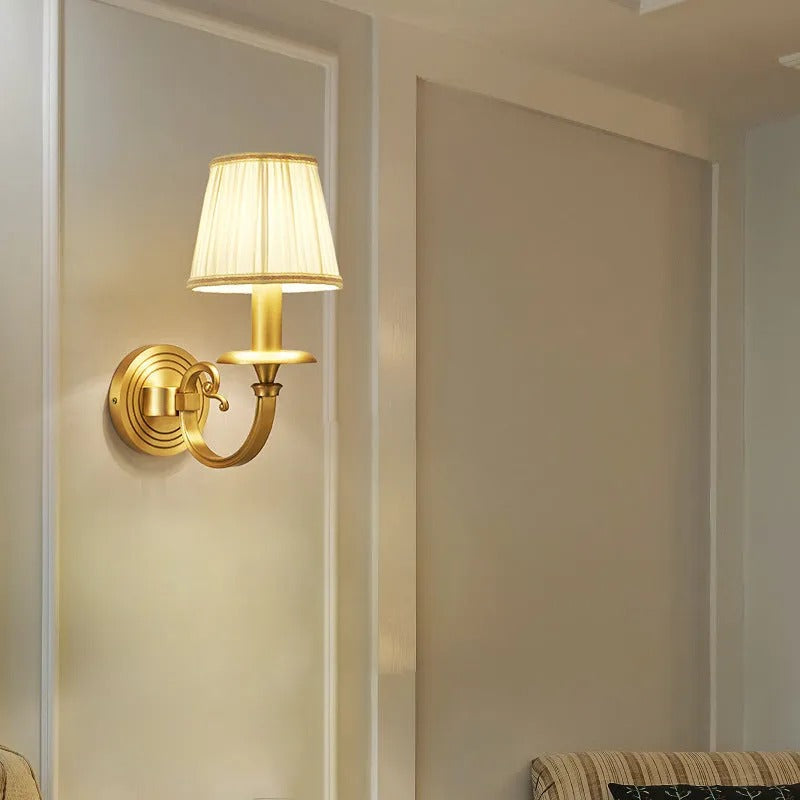 Silva Decorative Indoor Wall Lamp Metal Fabric Living Room Bedroom - Letslighting