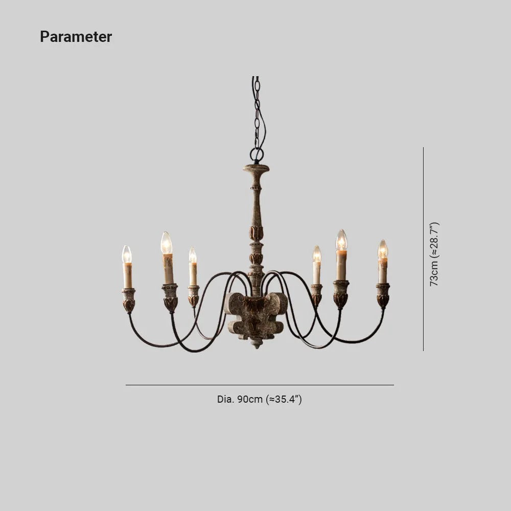 Silva Retro Design LED Chandelier Bronze Metal Living Room - Letslighting