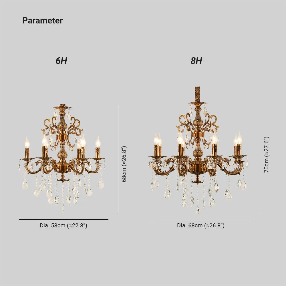 Silva Modern Design European LED Chandelier Crystal Luxury Golden Bronze Living/Dining/Bedroom - Letslighting