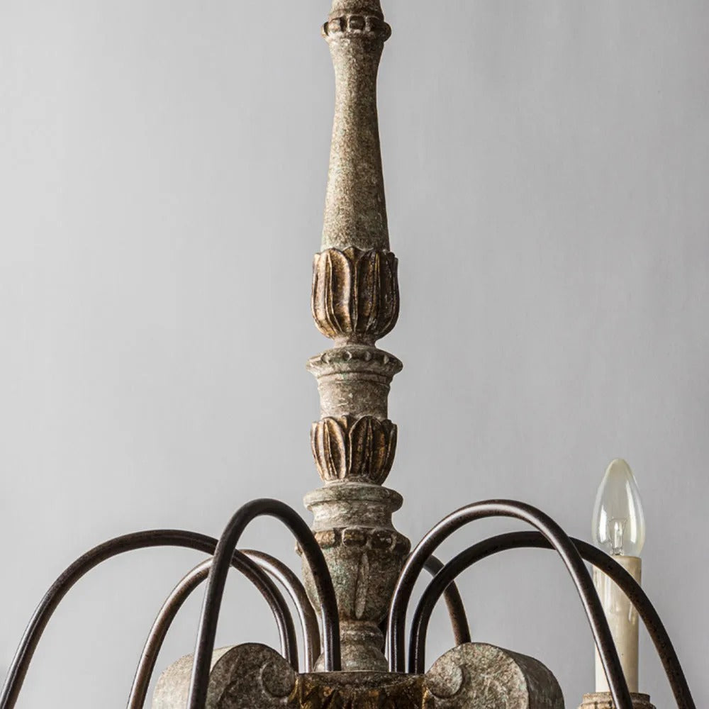 Silva Retro Design LED Chandelier Bronze Metal Living Room - Letslighting