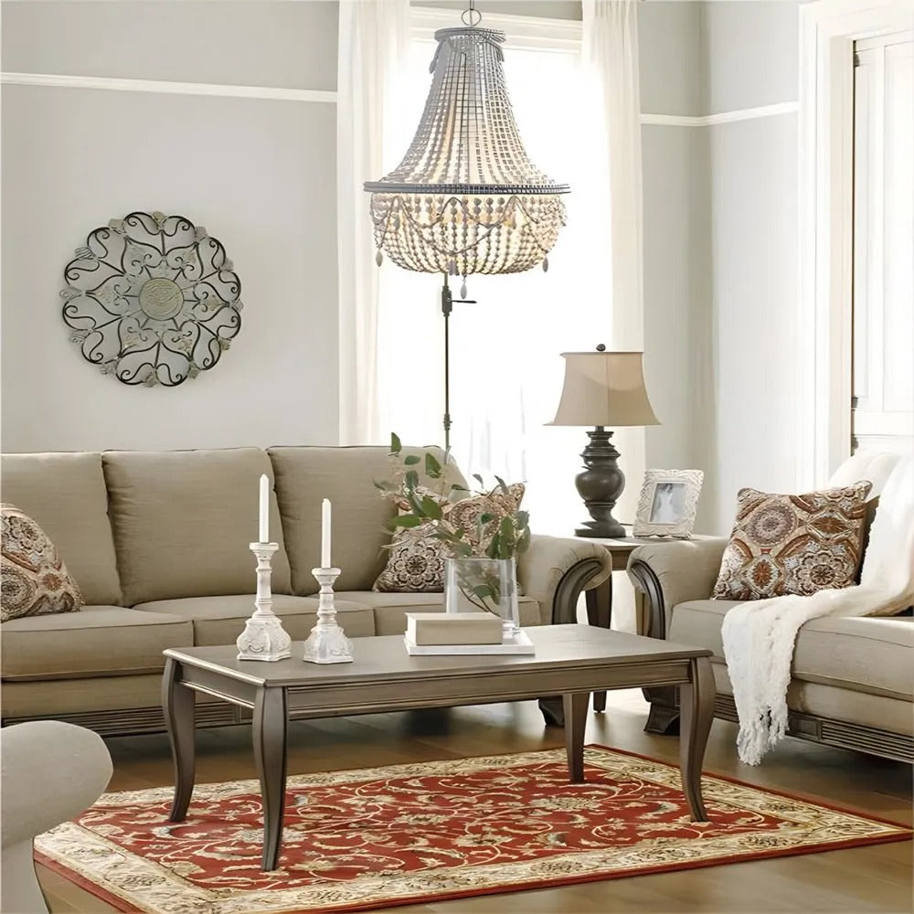 Silva Retro Luxury Atmosphere Metal Wood Pendant Light Old - Letslighting