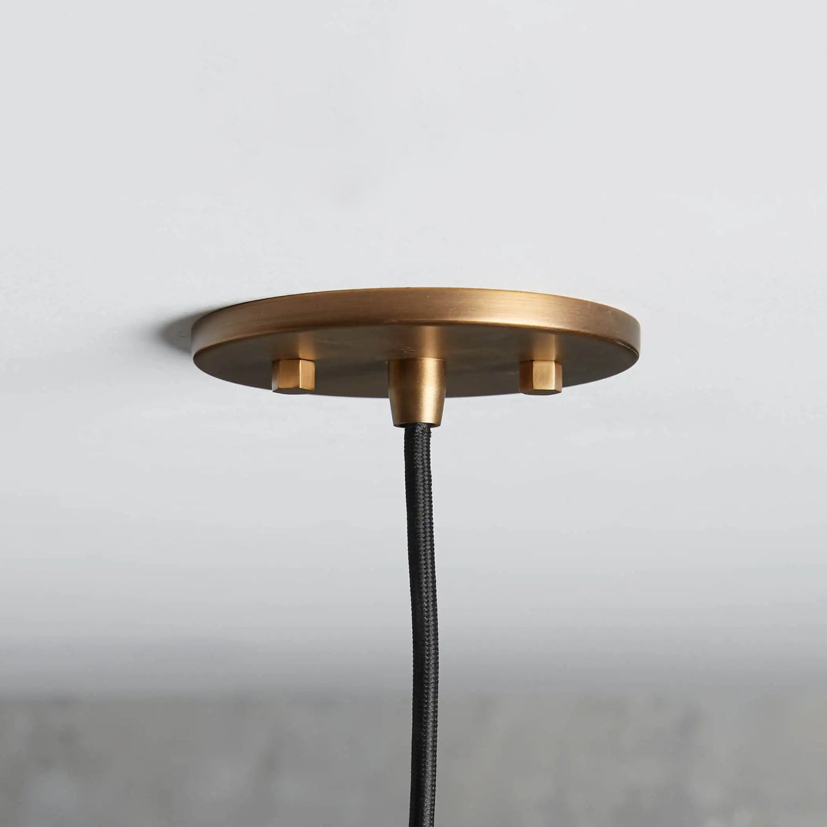 Thea Industrial Cloche Pendant in Antiqued Brass