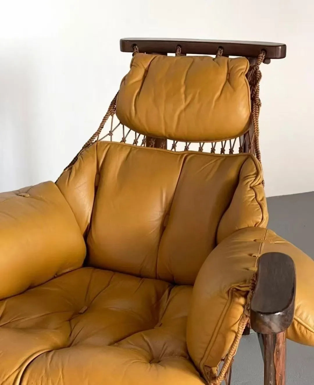Bryce Chair & Ottoman – Premium Wood & Leather Design
