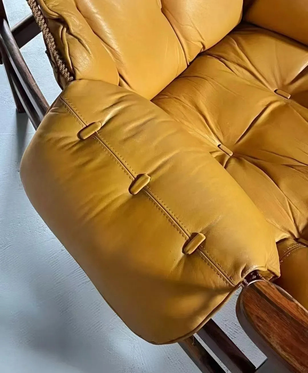 Bryce Chair & Ottoman – Premium Wood & Leather Design