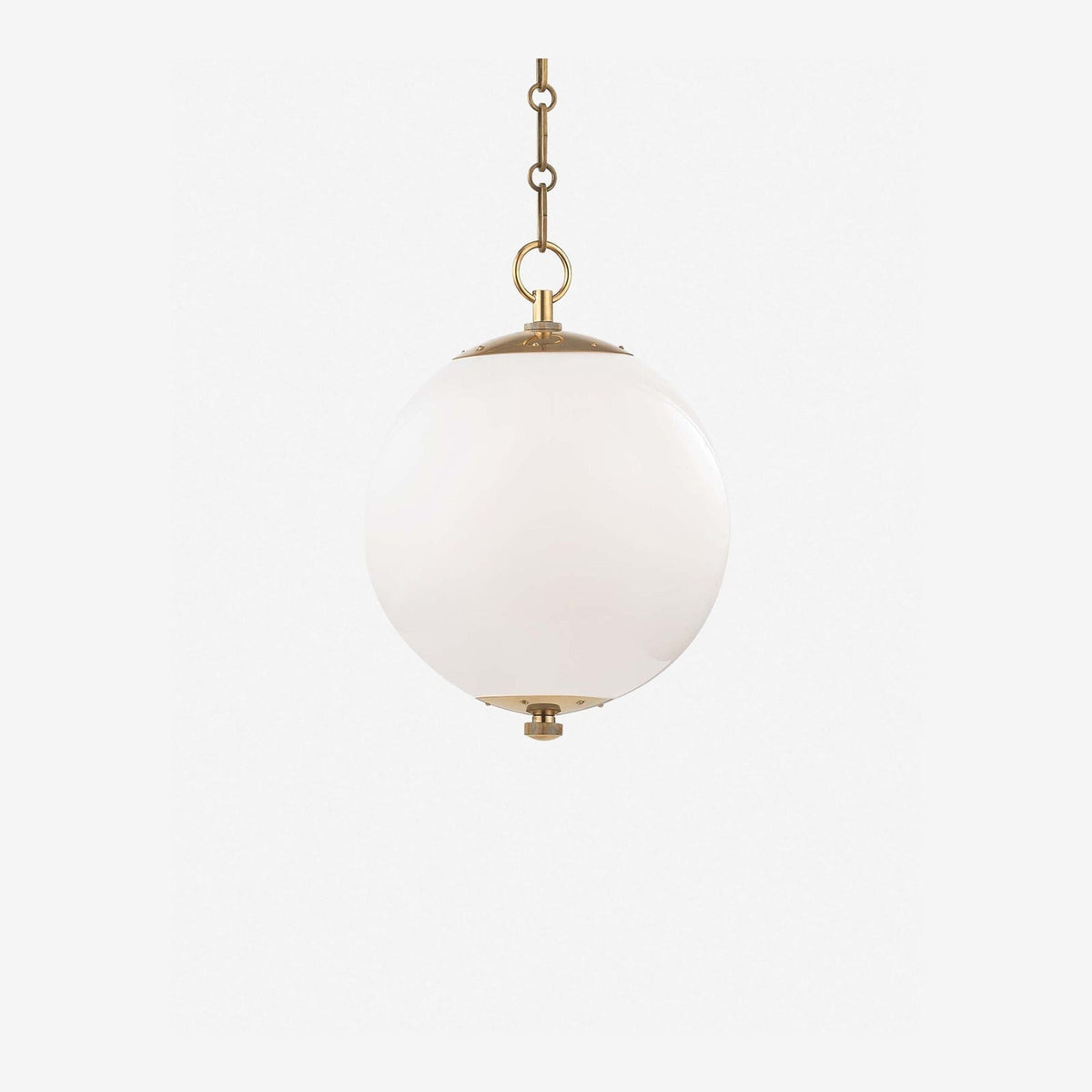 Forrest Aged Brass Opal Glass Globe Pendant