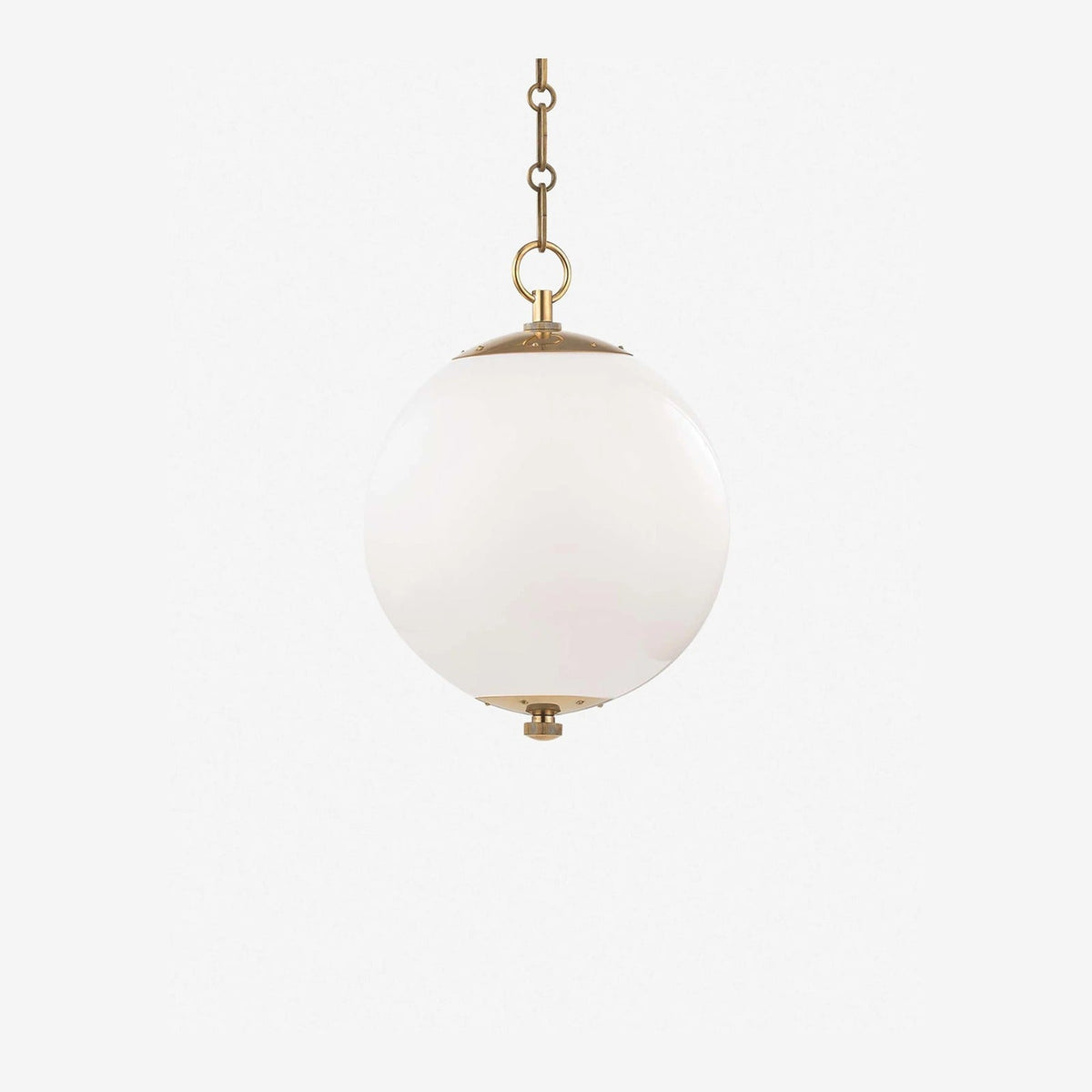 Forrest Aged Brass Opal Glass Globe Pendant